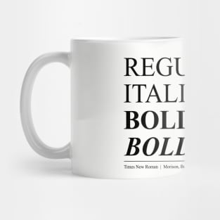 Times New Roman Font Mug